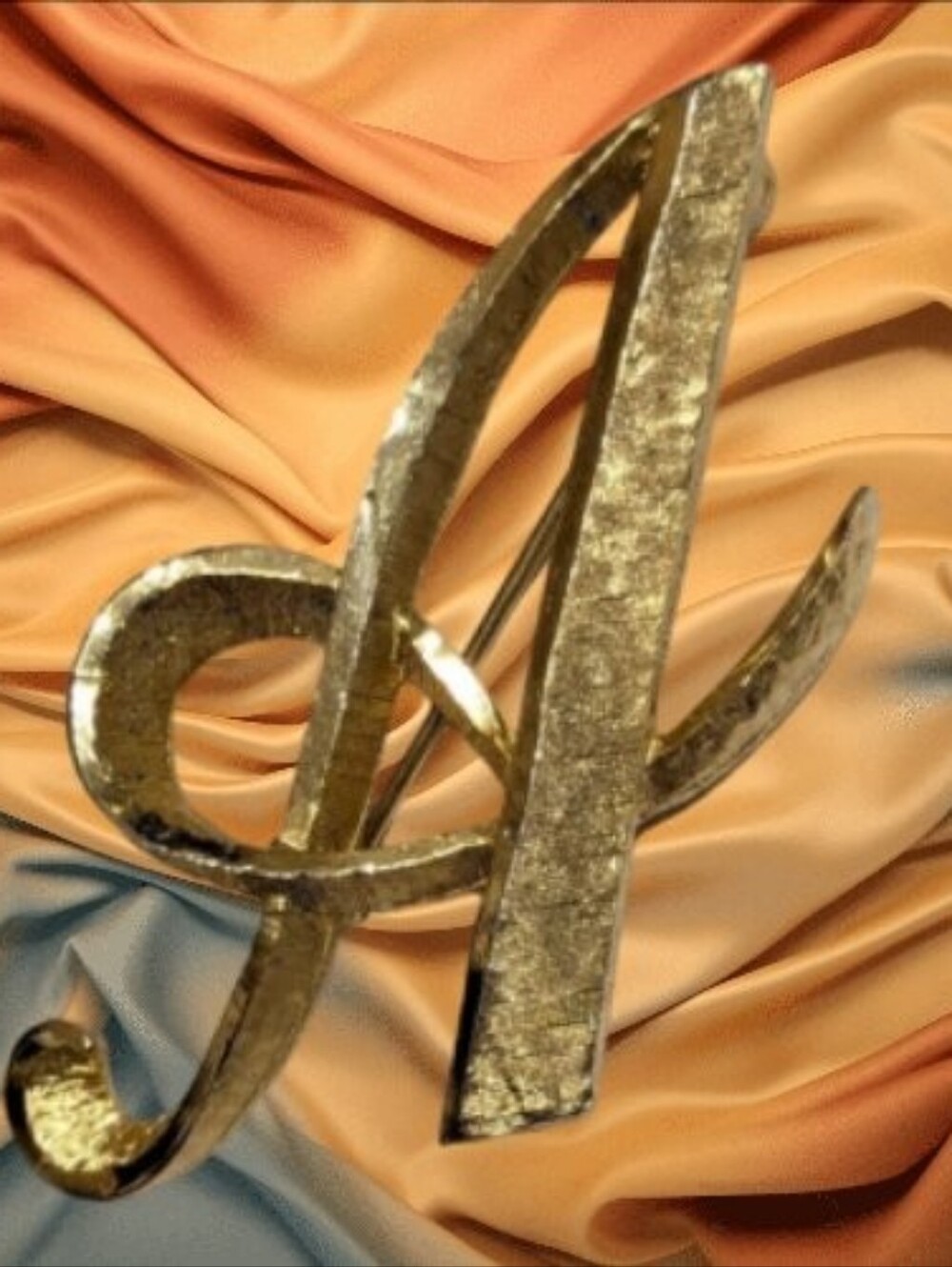 Vintage Mid-Century Mamselle Script "A" Pin Brooch